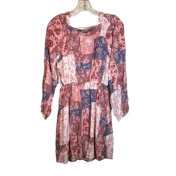 Andrée by unit womens M long sleeve dress floral multicolor lined skirt boho - Picture 6 of 14